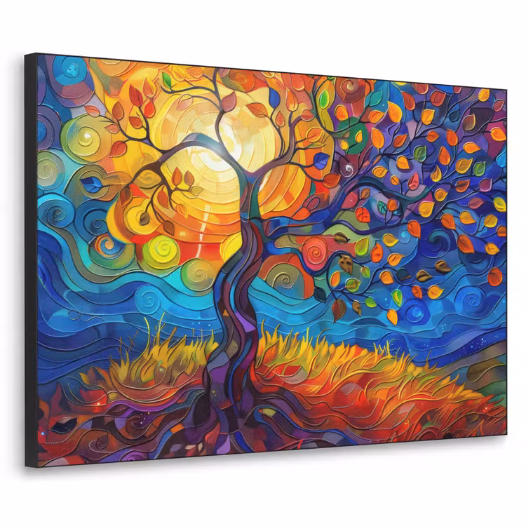Art Frame - Boom - Zon - Verflook - Kleuren - Abstract — 1