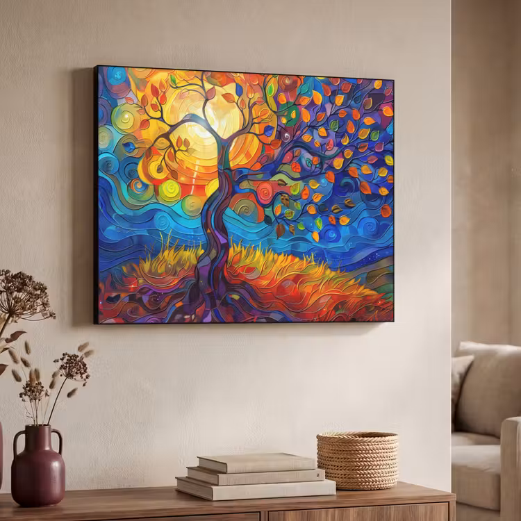 Art Frame - Boom - Zon - Verflook - Kleuren - Abstract — 7