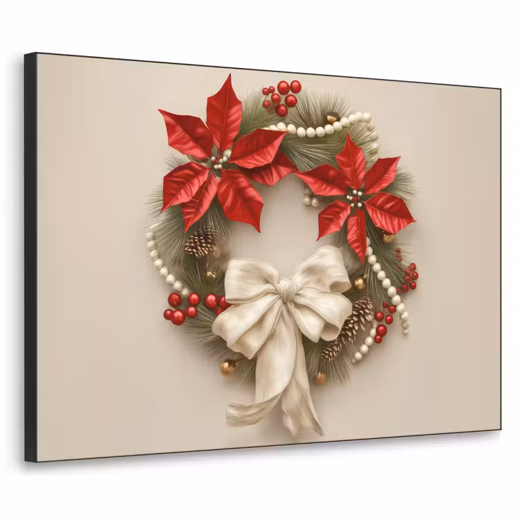 Art Frame - Deurkrans - Strik - Kerst - Rood - Groen — 1