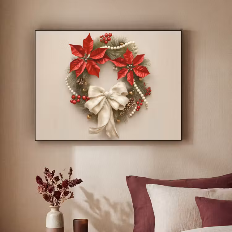 Art Frame - Deurkrans - Strik - Kerst - Rood - Groen — 3