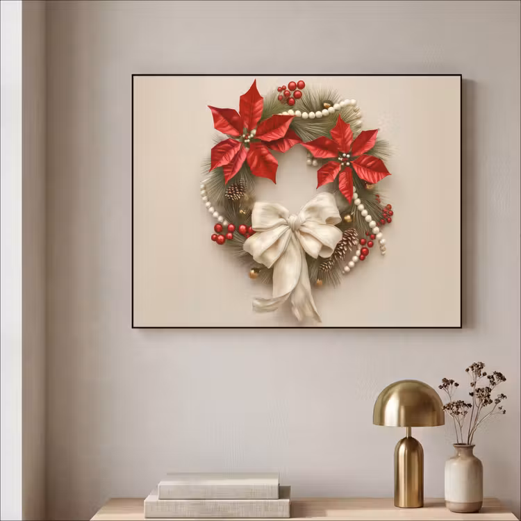 Art Frame - Deurkrans - Strik - Kerst - Rood - Groen — 5