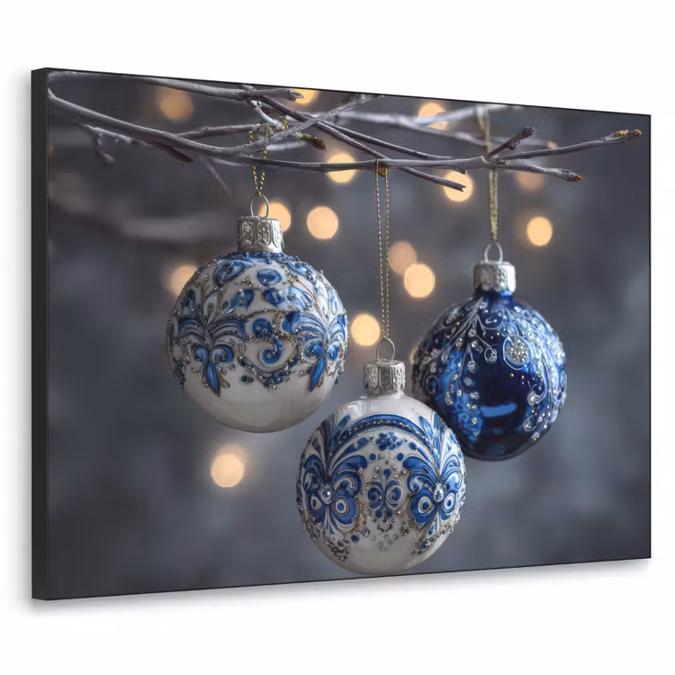 Art Frame - Kerstbal - Versierd - Blauw — 1