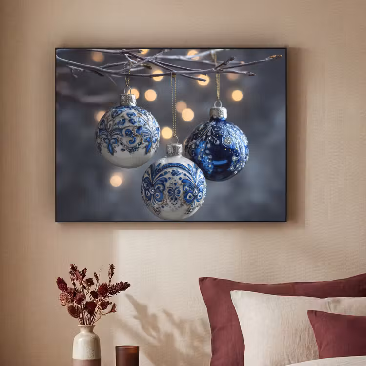 Art Frame - Kerstbal - Versierd - Blauw — 3