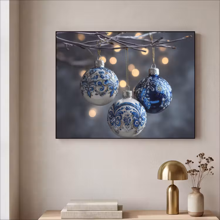 Art Frame - Kerstbal - Versierd - Blauw — 5