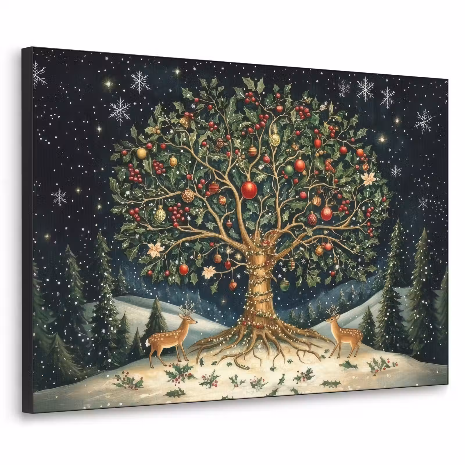 Art Frame - Feestboom - Winterhemel - Kleurrijk — 1