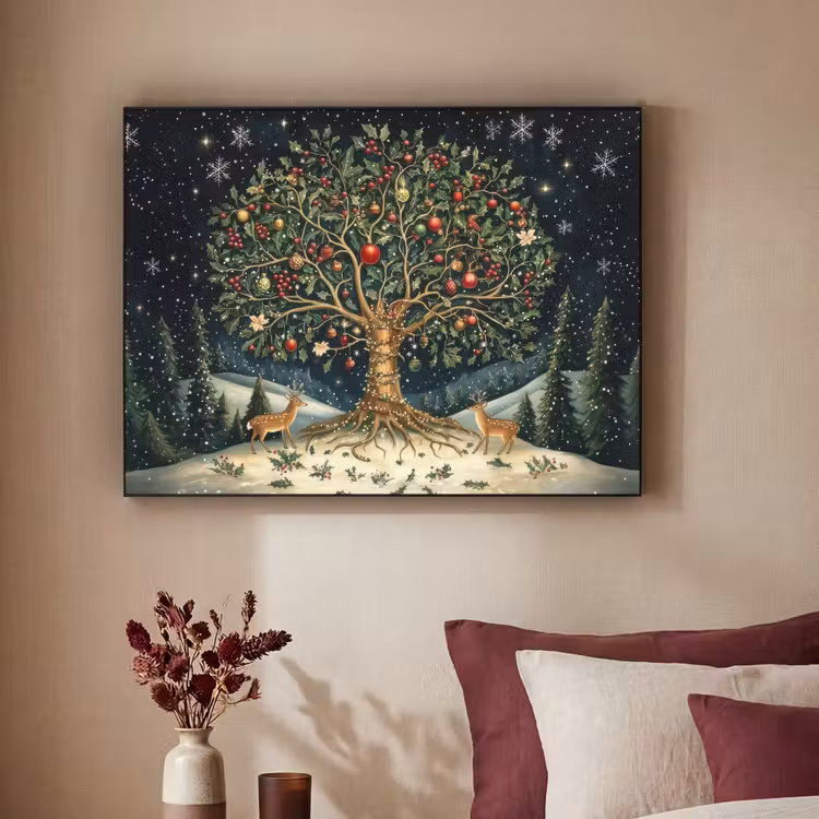 Art Frame - Feestboom - Winterhemel - Kleurrijk — 3