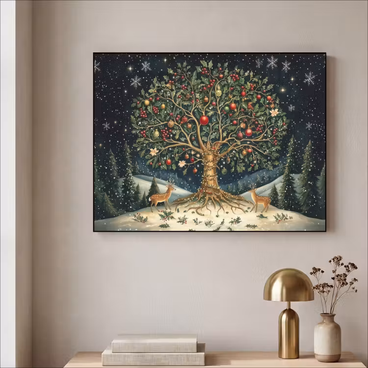 Art Frame - Feestboom - Winterhemel - Kleurrijk — 5