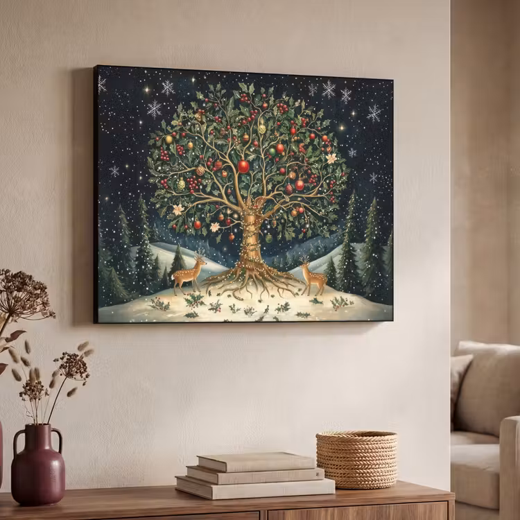 Art Frame - Feestboom - Winterhemel - Kleurrijk — 7