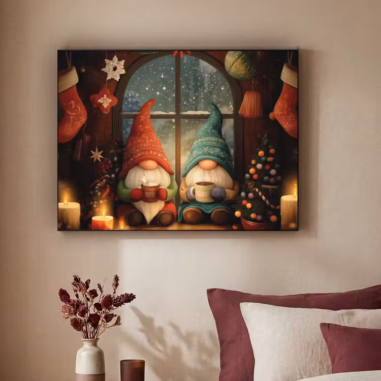 Art Frame - Gnooms - Kerst - Raam - Kleurrijk — 3
