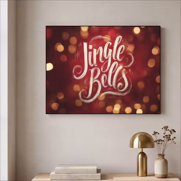 Art Frame - Jingle - Bells - Kerst - Rood — 5
