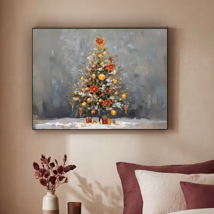 Art Frame - Kerstboom - Cadeaus - Rood - Goud — 3
