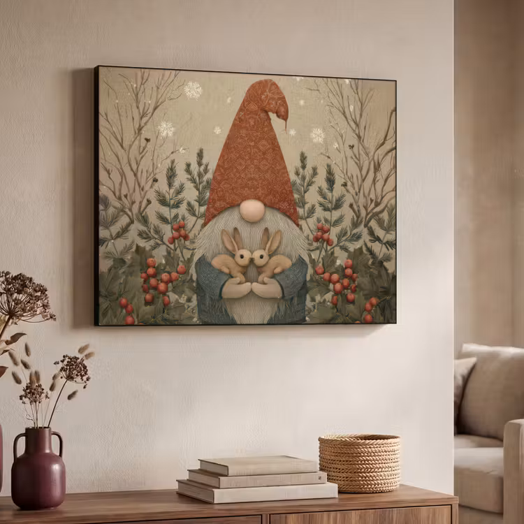 Art Frame - Kerstgnome - Konijntjes - Kleurrijk — 7