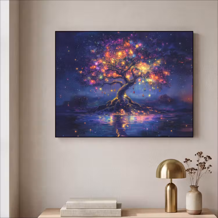Art Frame - Kosmisch - lichtboom - Kerst - Kleurrijk — 5