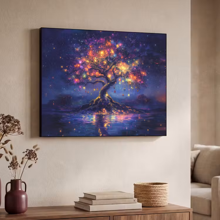 Art Frame - Kosmisch - lichtboom - Kerst - Kleurrijk — 7