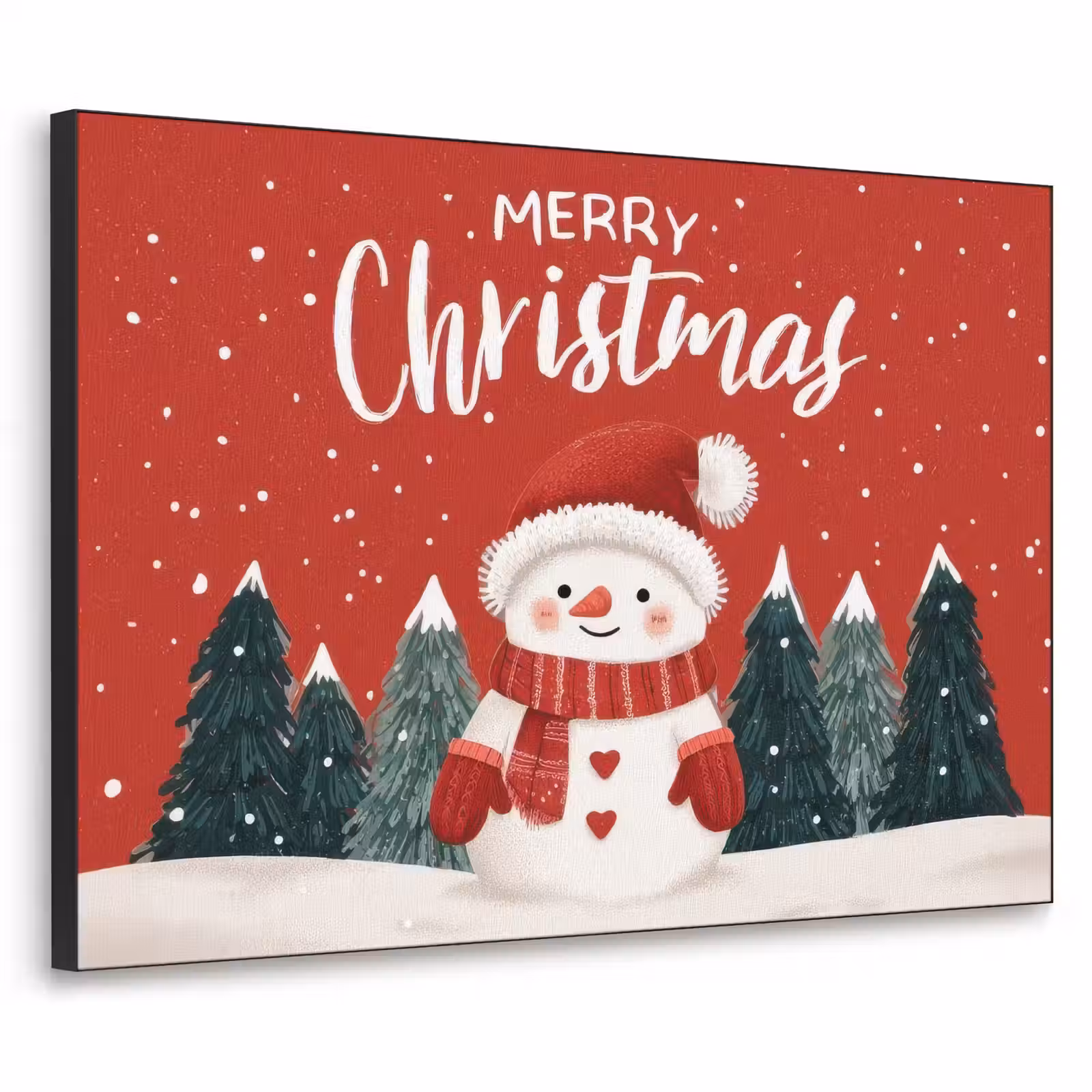 Art Frame - Kerstgroet - Sneeuw - Rood — 1