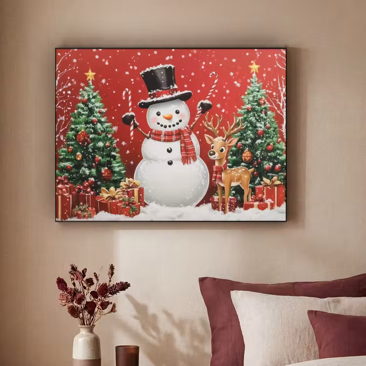 Art Frame - Feestvreugde - Winterbos - Kleurrijk — 3