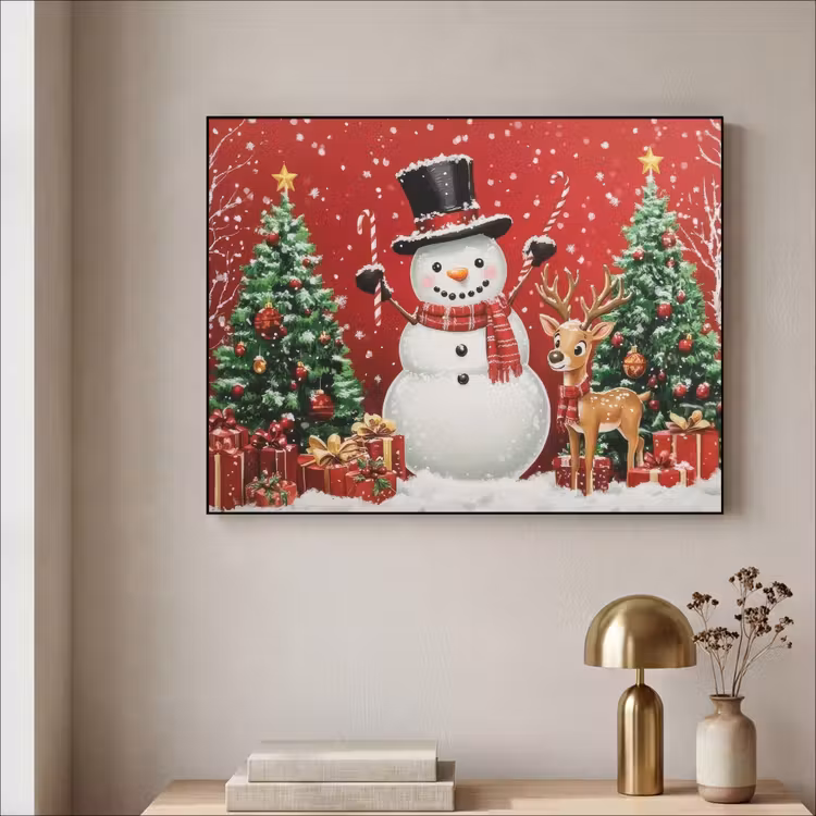 Art Frame - Feestvreugde - Winterbos - Kleurrijk — 5