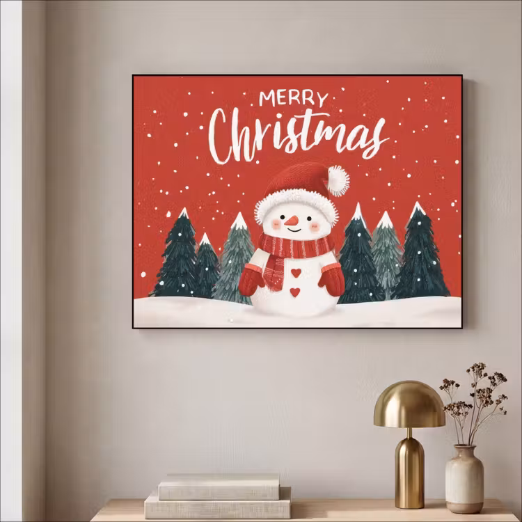 Art Frame - Kerstgroet - Sneeuw - Rood — 5