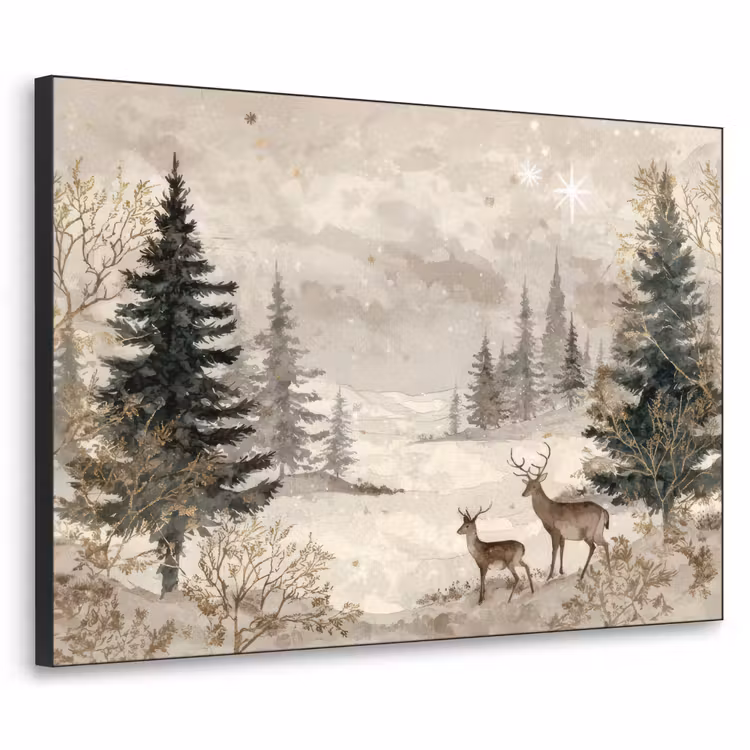 Art Frame - Bos - Herten - Winter - Sneeuw — 1