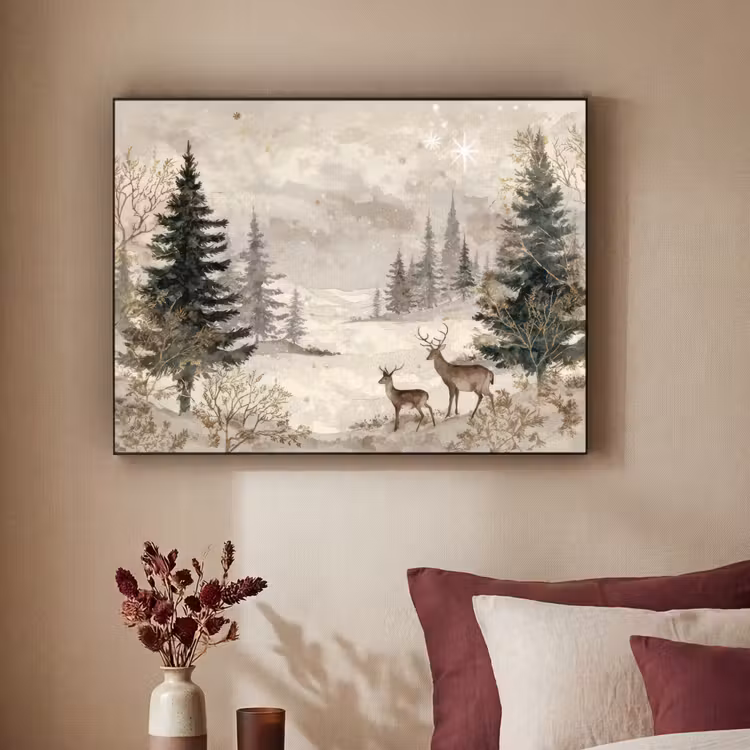Art Frame - Bos - Herten - Winter - Sneeuw — 3