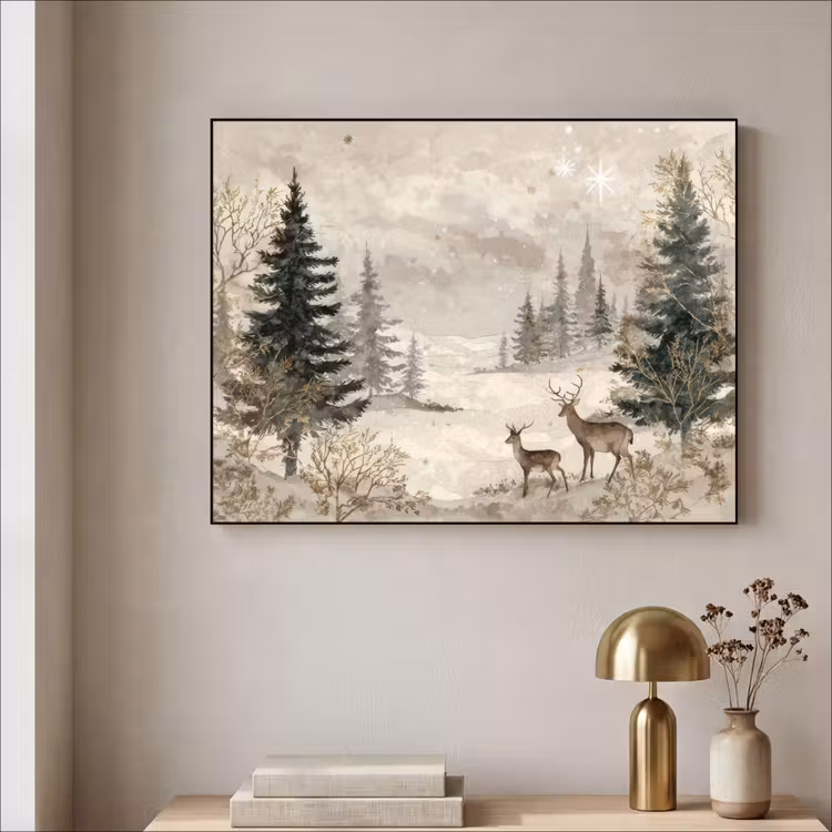 Art Frame - Bos - Herten - Winter - Sneeuw — 5