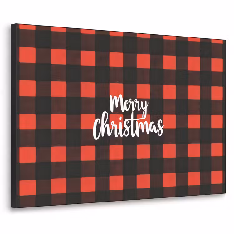 Art Frame - Geruit - Rood - Tekst - Christmas — 1
