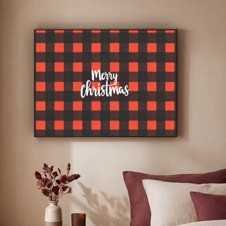 Art Frame - Geruit - Rood - Tekst - Christmas — 3