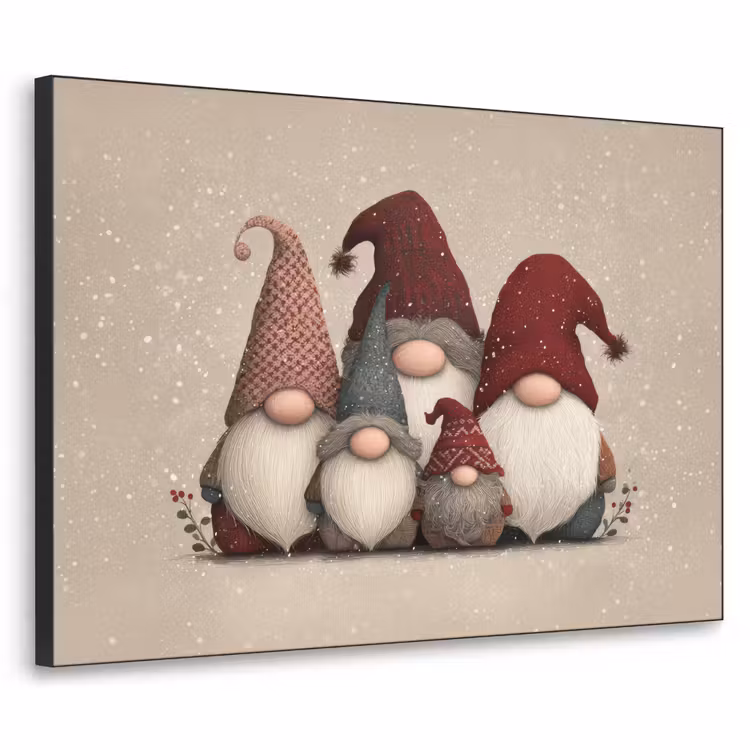 Art Frame - Kabouters - Kerst - Sneeuw - Puntmutsen — 1