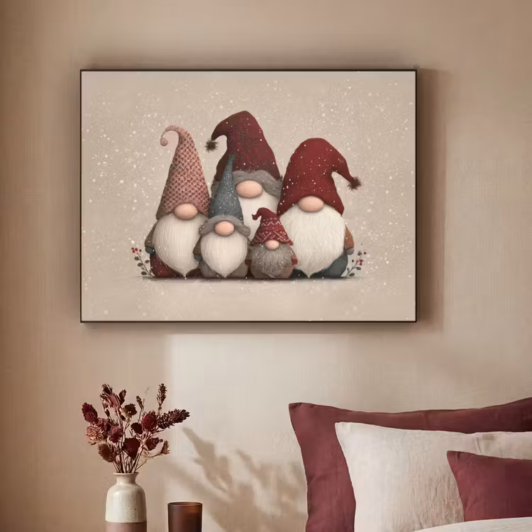 Art Frame - Kabouters - Kerst - Sneeuw - Puntmutsen — 3
