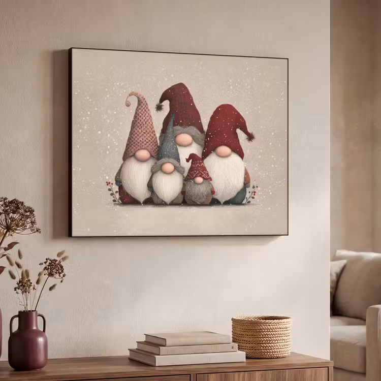 Art Frame - Kabouters - Kerst - Sneeuw - Puntmutsen — 7