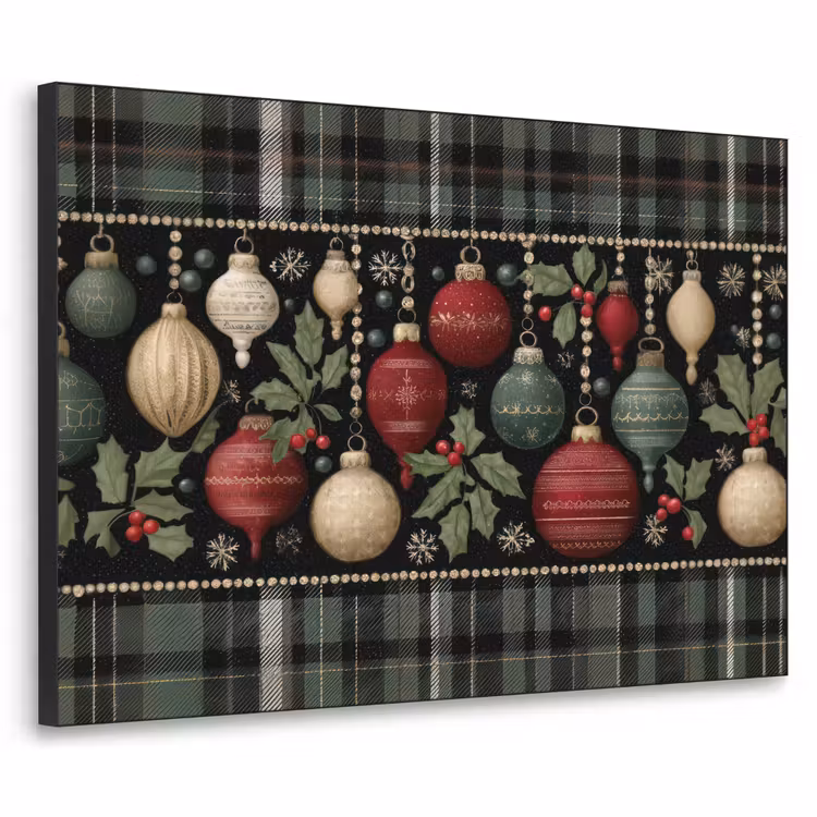 Art Frame - Kerstballen - Rood - Hulsttakken - Patroon — 1