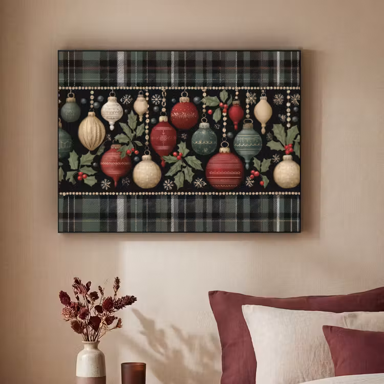 Art Frame - Kerstballen - Rood - Hulsttakken - Patroon — 3