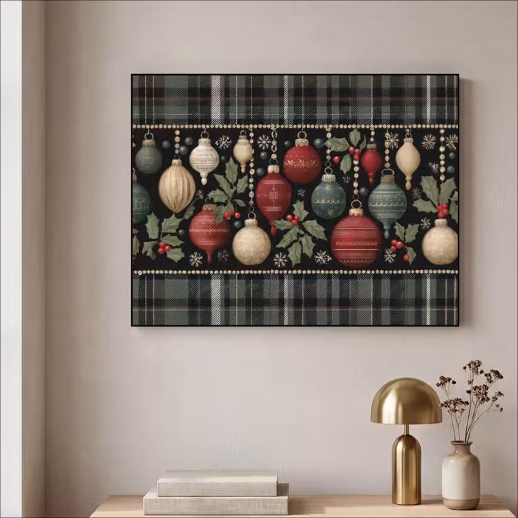 Art Frame - Kerstballen - Rood - Hulsttakken - Patroon — 5