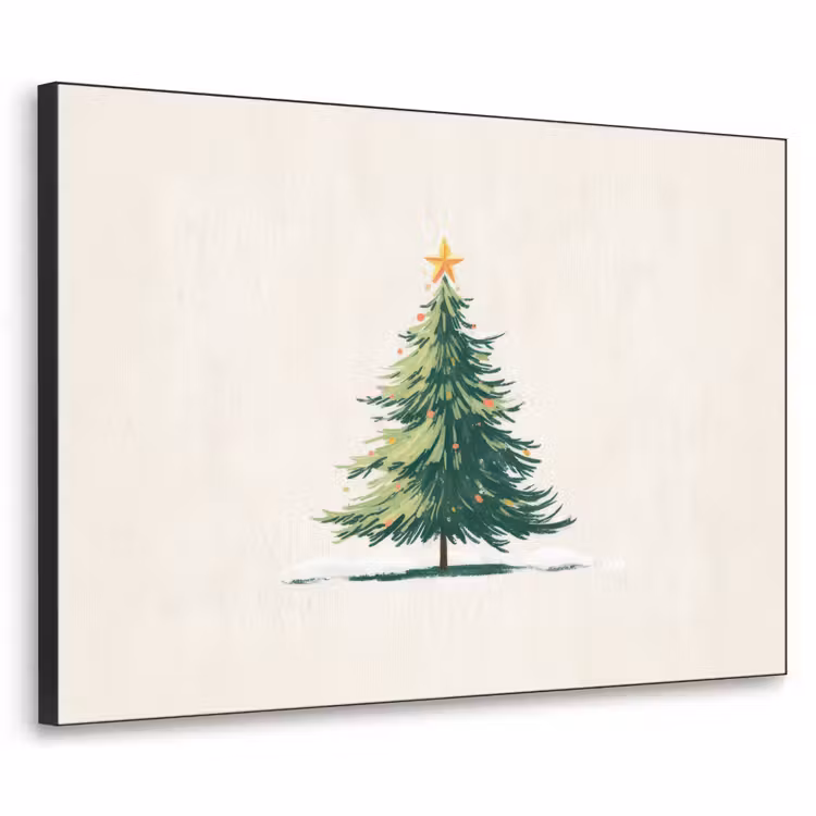 Art Frame - Kerstboom - Illustratie - Ster - Sneeuw — 1