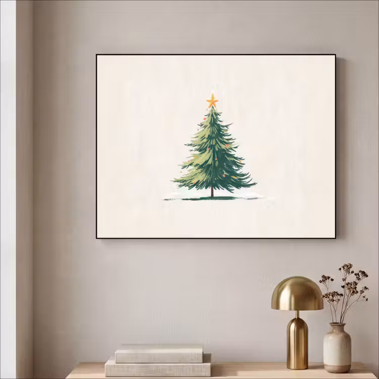 Art Frame - Kerstboom - Illustratie - Ster - Sneeuw — 5