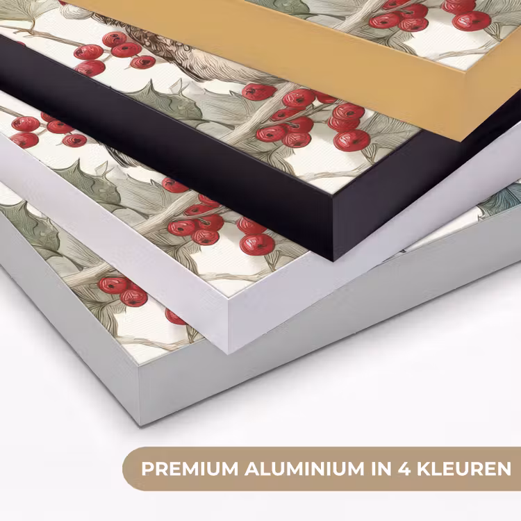 Art Frame - Uilen - Tak - Hulstblaadjes - Kerstmuts — 2