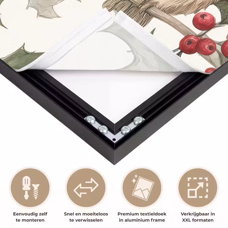 Art Frame - Uilen - Tak - Hulstblaadjes - Kerstmuts — 4