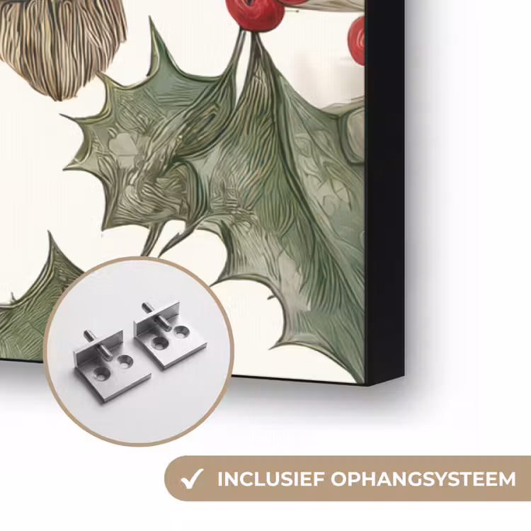 Art Frame - Uilen - Tak - Hulstblaadjes - Kerstmuts — 6