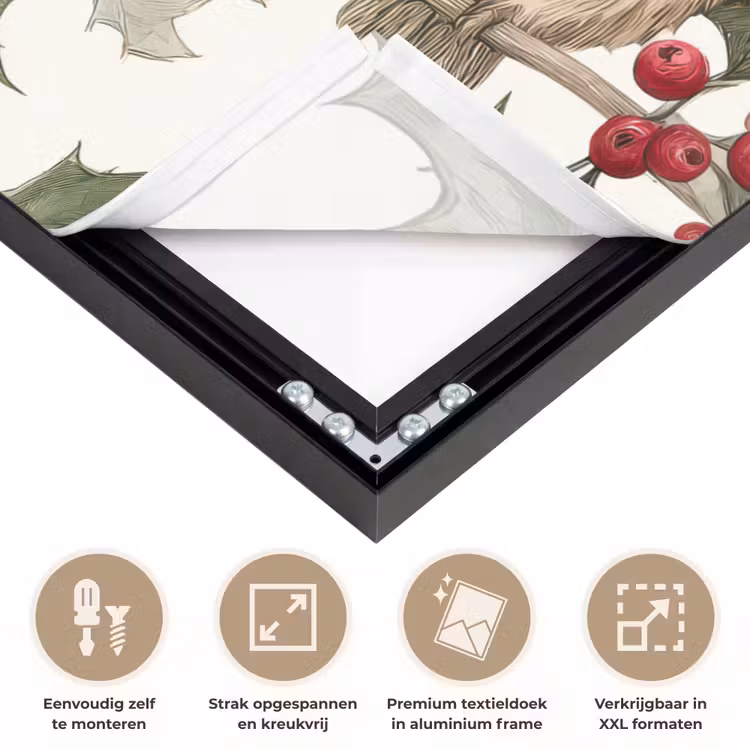 Art Frame - Uilen - Tak - Hulstblaadjes - Kerstmuts — 8