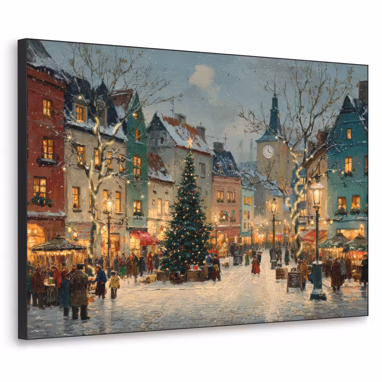 Art Frame - Kerstsfeer - Stadsplein - Kleurrijk — 1