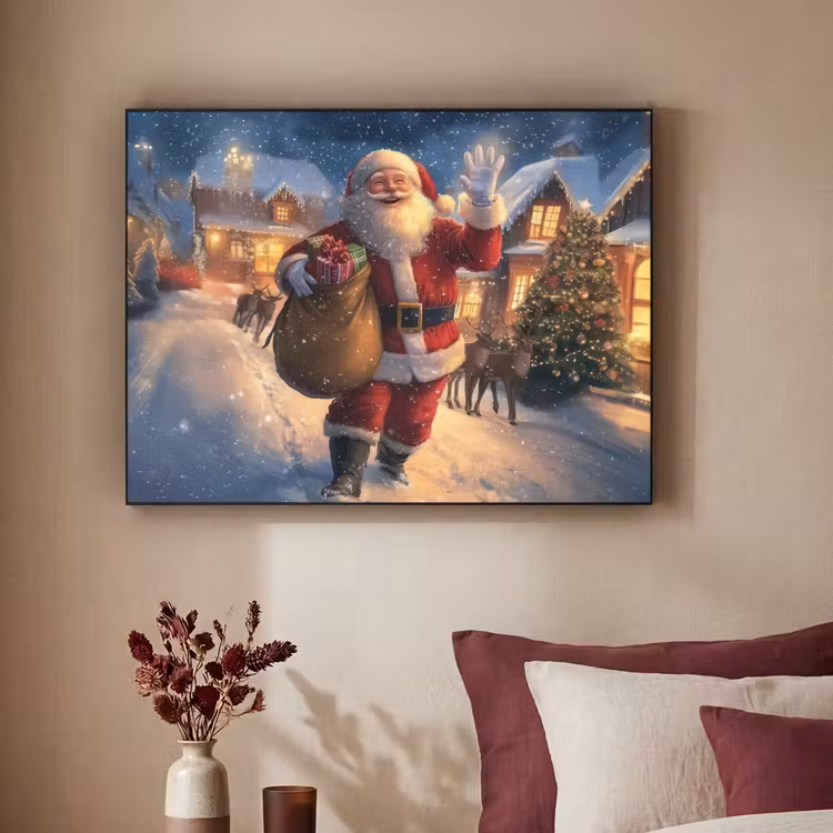 Art Frame - Kerstman - Dorp - Hert - Donker — 3