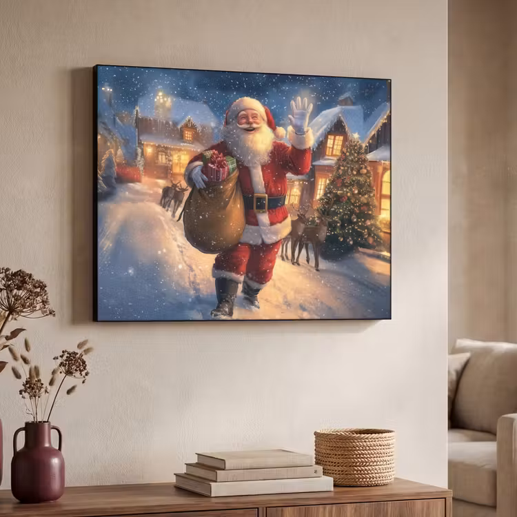 Art Frame - Kerstman - Dorp - Hert - Donker — 7