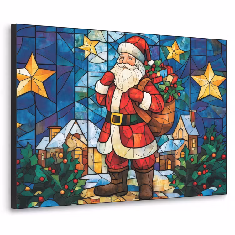 Art Frame - Kerstman - Glas - Kleurrijk — 1