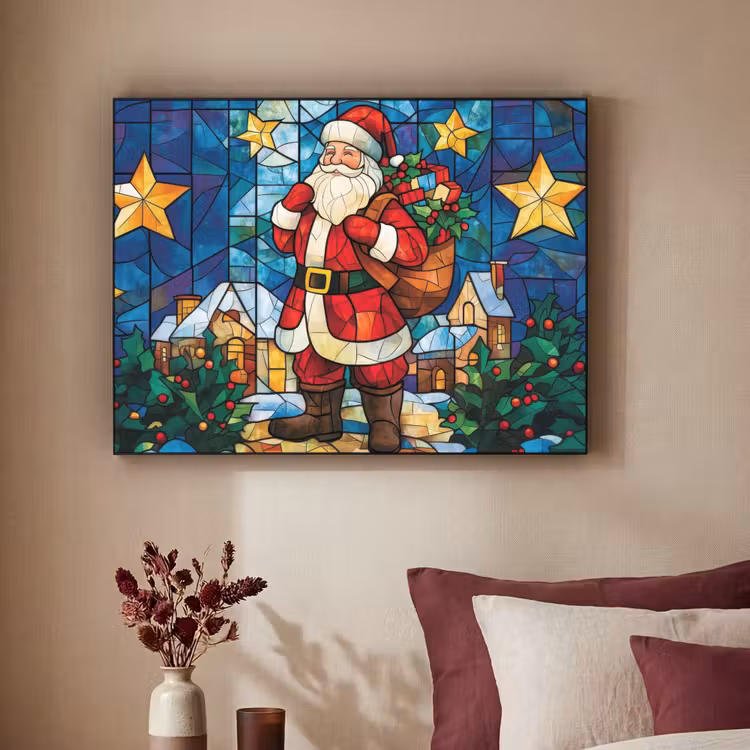 Art Frame - Kerstman - Glas - Kleurrijk — 3