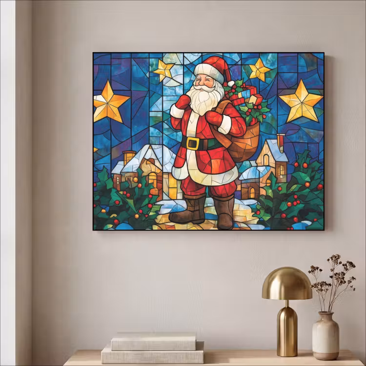 Art Frame - Kerstman - Glas - Kleurrijk — 5