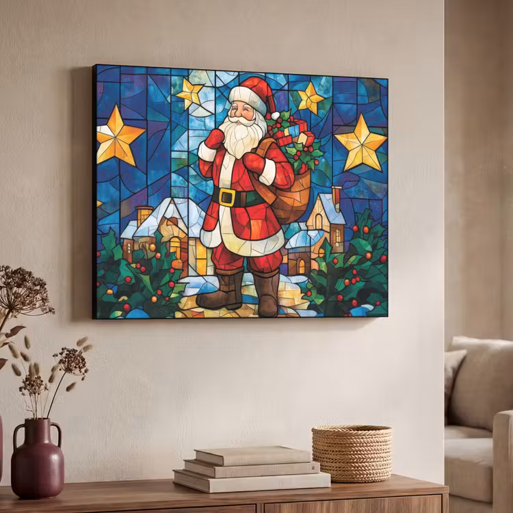 Art Frame - Kerstman - Glas - Kleurrijk — 7