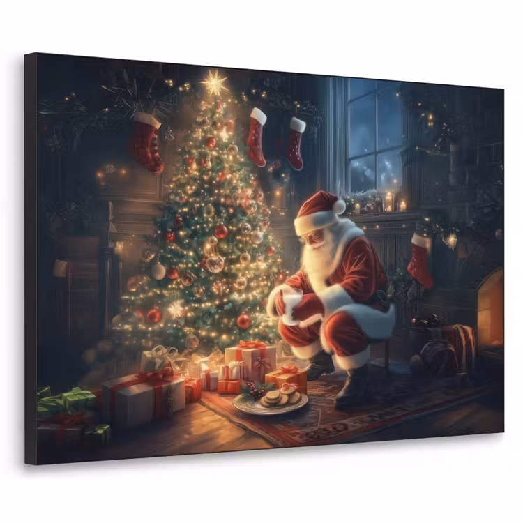 Art Frame - Kerstman - Haard - Donker — 1