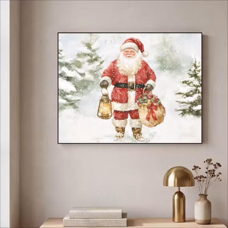 Art Frame - Kerstman- Winter - Sneeuw - Wit - Rood — 5