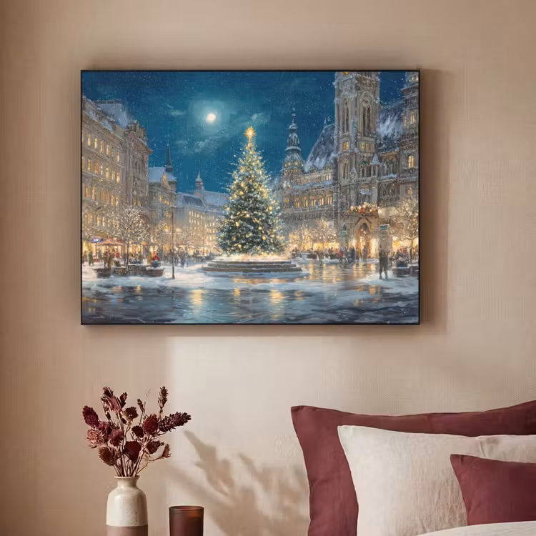 Art Frame - Kerstnacht - Stadsplein - Meerkleurig — 3
