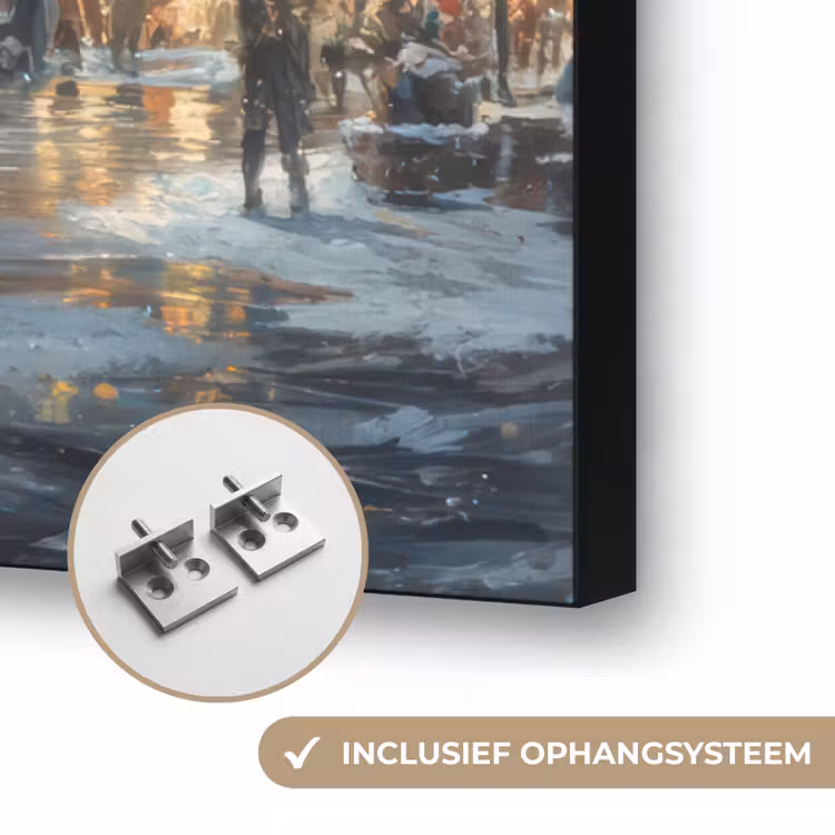 Art Frame - Kerstnacht - Stadsplein - Meerkleurig — 6